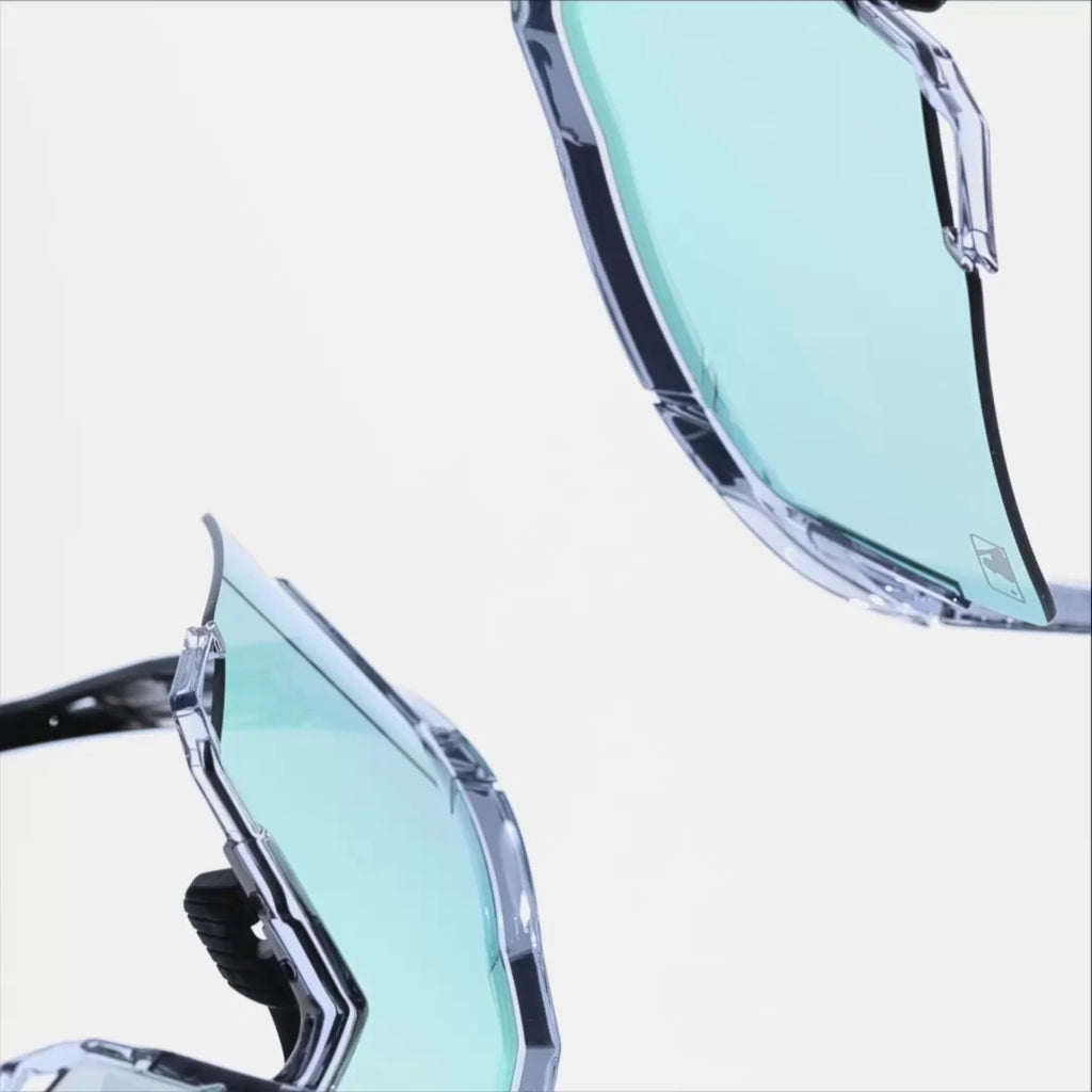 100% SPEEDCRAFT® MLB Authentic Polished Translucent Grey Blue Topaz Mirror Lens