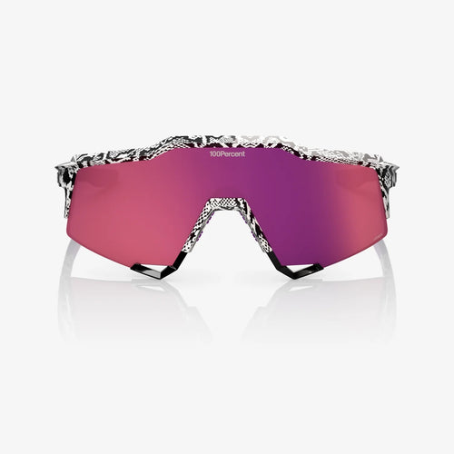 100% SPEEDCRAFT® Elly 3 White Venom HiPER® Dark Purple Mirror Lens w/ Bonus HiPER® Coral Lens