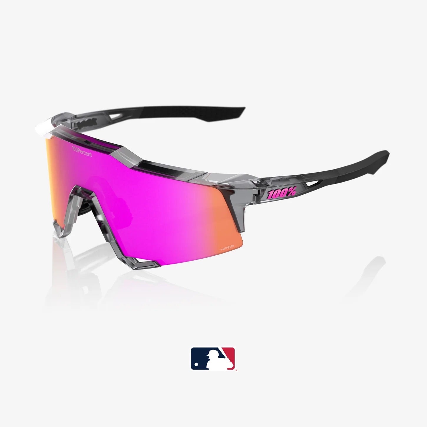 100% SPEEDCRAFT® MLB Authentic Polished Translucent Grey HiPER® Vital Pink Mirror Lens