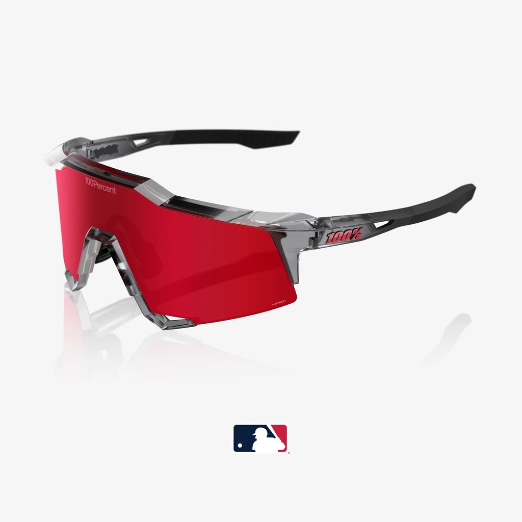 100% SPEEDCRAFT® MLB Authentic Polished Translucent Grey HiPER® Fire Red Mirror Lens