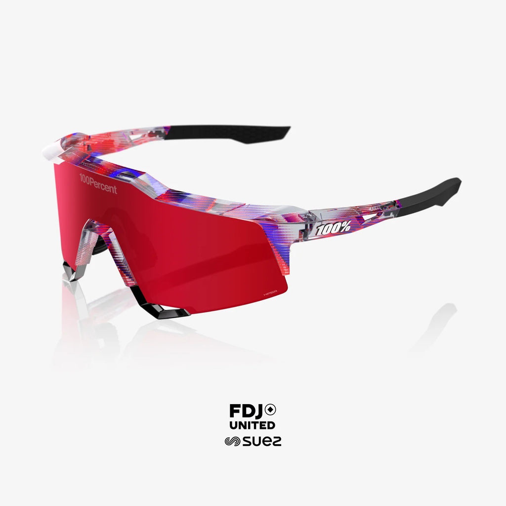 100% SPEEDCRAFT® FDJ Gloss Translucent Red/Blue HiPER® Fire Red Mirror Lens
