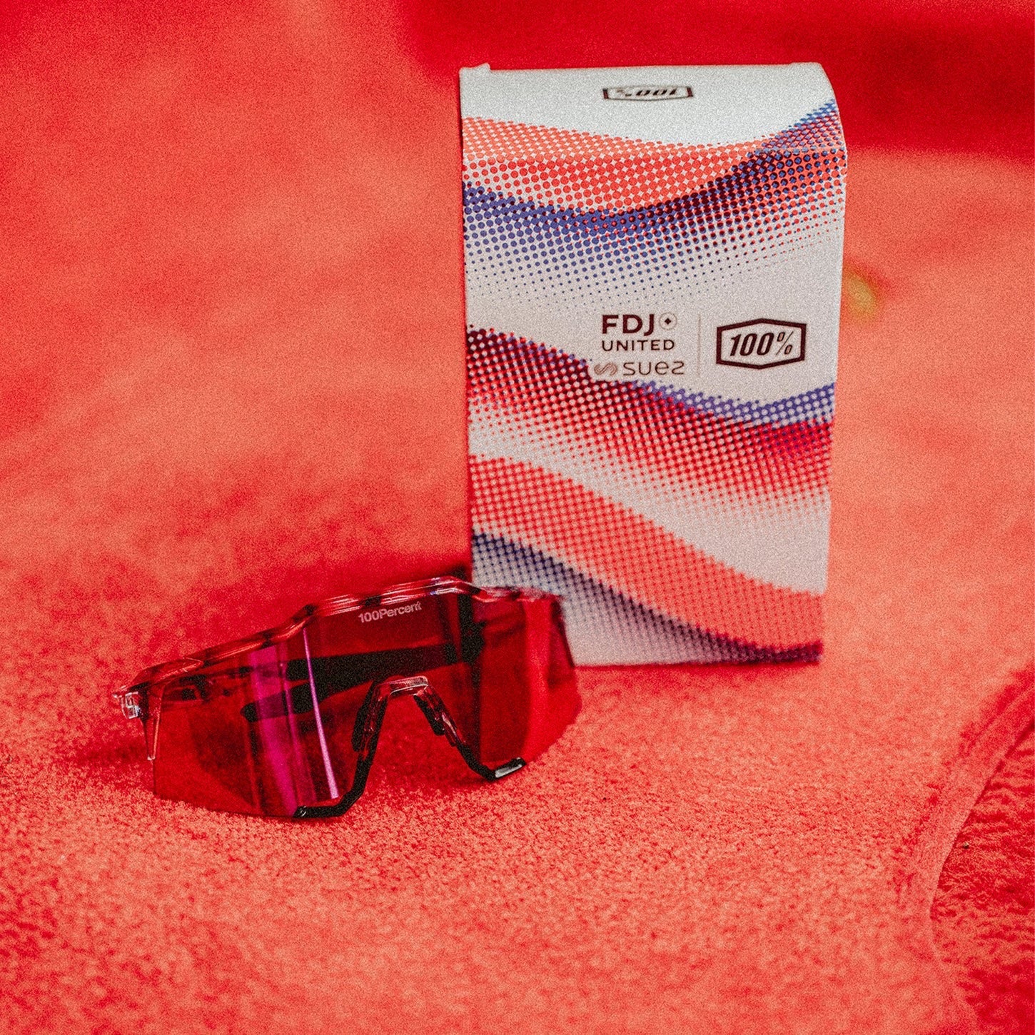 100% SPEEDCRAFT® FDJ Gloss Translucent Red/Blue HiPER® Fire Red Mirror Lens