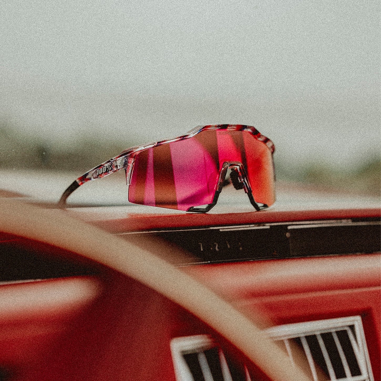 100% SPEEDCRAFT® FDJ Gloss Translucent Red/Blue HiPER® Fire Red Mirror Lens