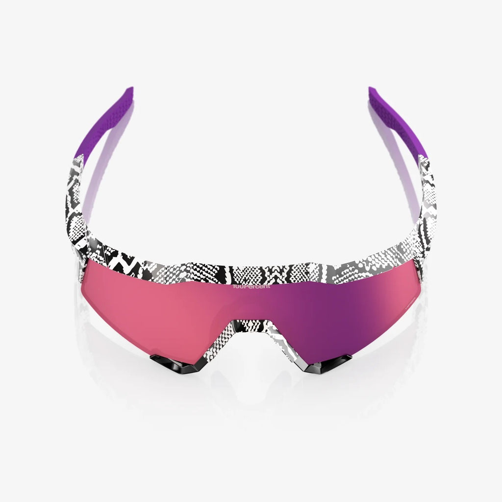 100% SPEEDCRAFT® Elly 3 White Venom HiPER® Dark Purple Mirror Lens w/ Bonus HiPER® Coral Lens