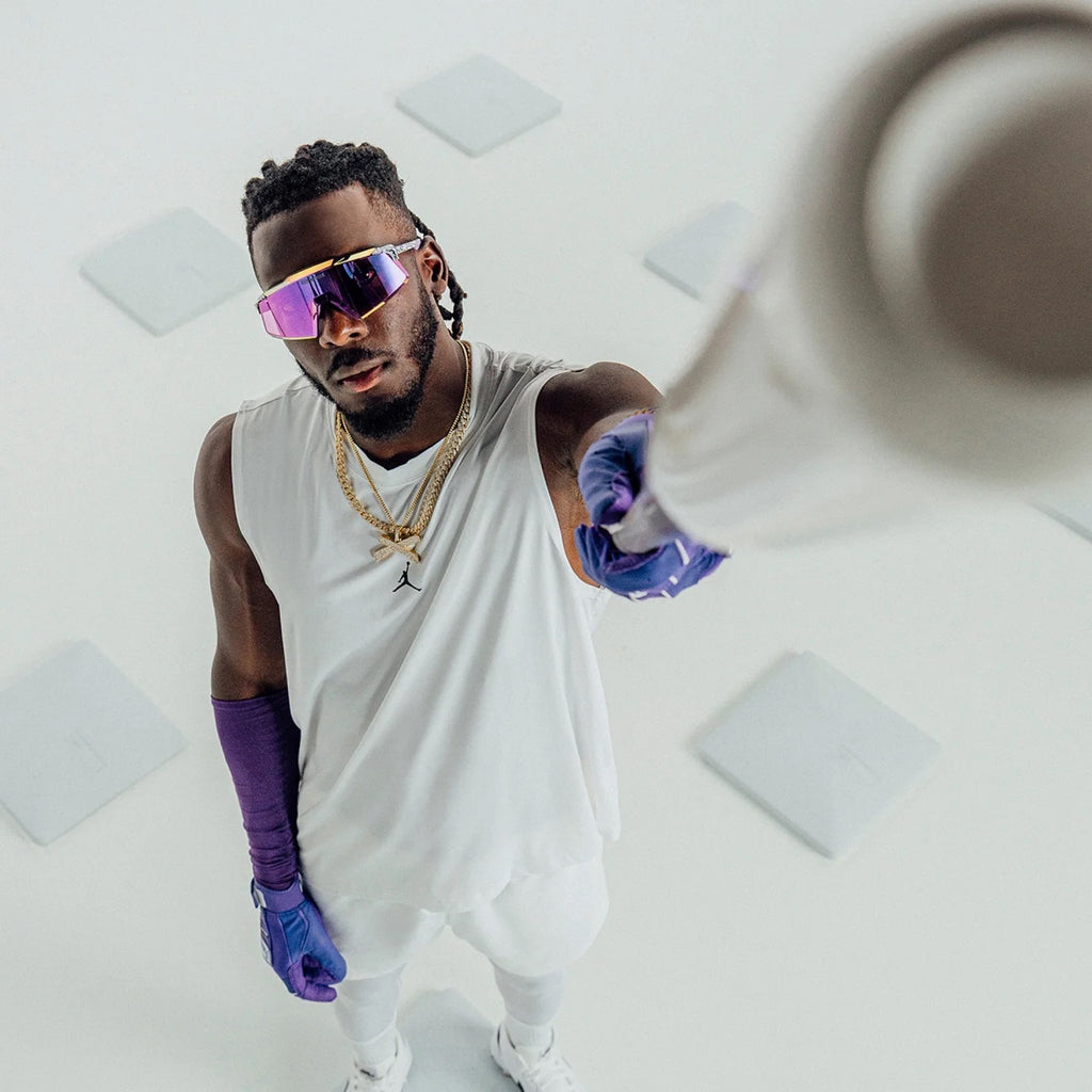 100% AEROCRAFT® Elly 3 White Venom Purple Mirror Lens