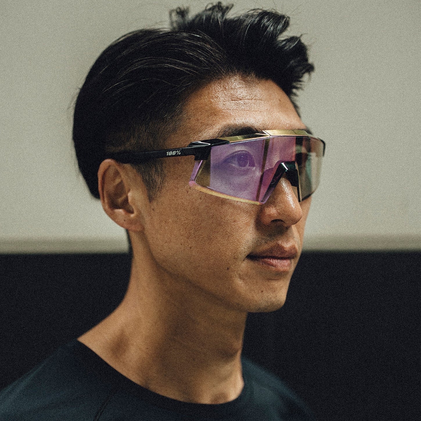 AEROCRAFT® Gloss Black Photochromic Purple Mirror Lens